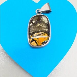 Artistic Silver and Gold Necklace Pendant